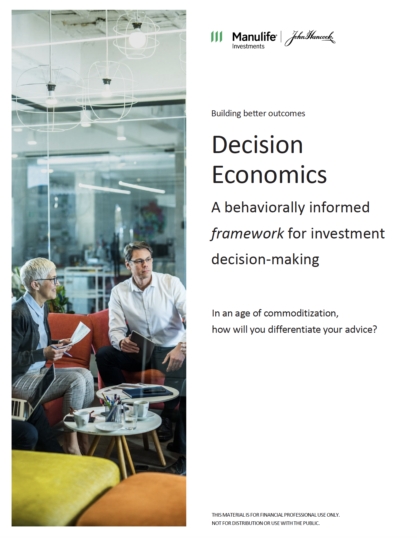 Professional portrait featured in a publication, illustrating a business transaction and marketing flyer, leaflet, brochure.