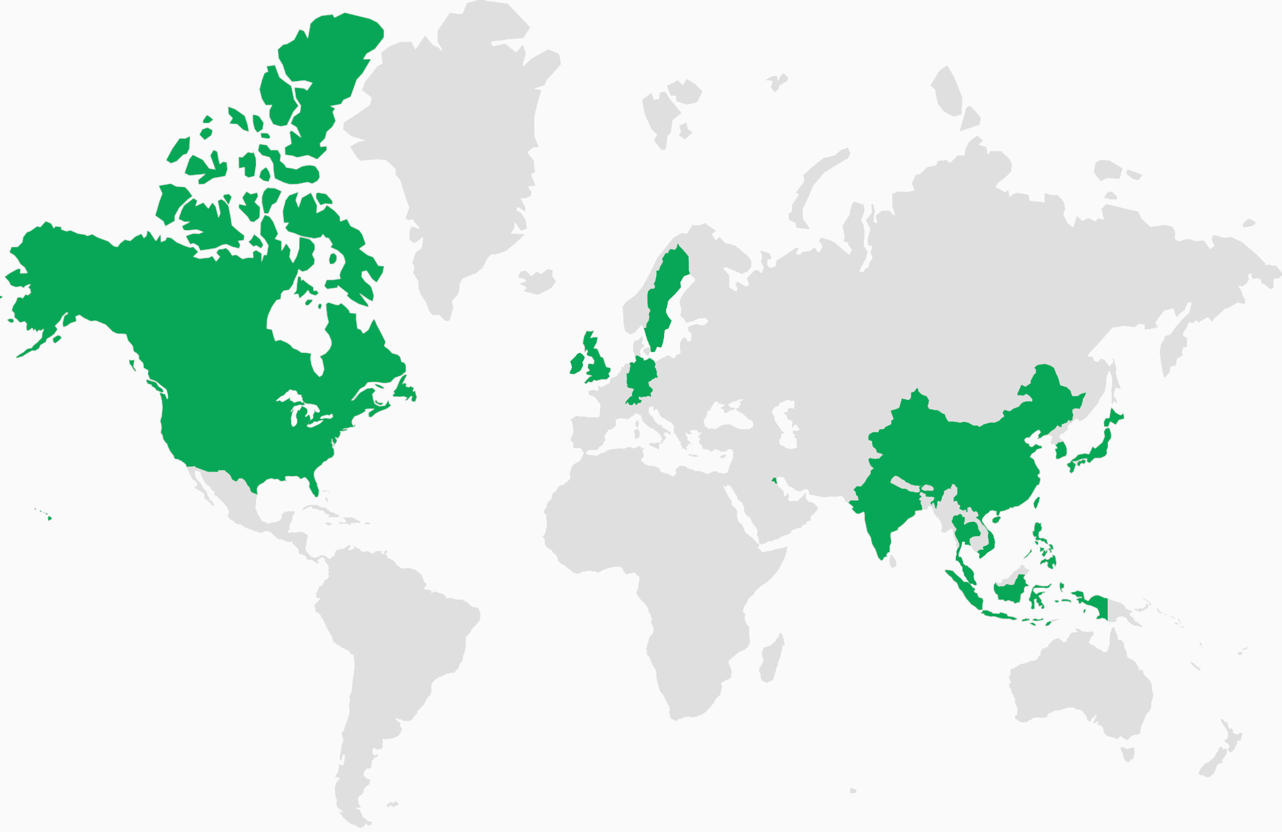 This vector illustration presents a comprehensive map of the globe, encompassing Africa, Asia, Europe, and America.