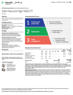  John Hancock High Yield ETF investment professional fact sheet