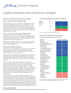 A guide to blending active and passive strategies