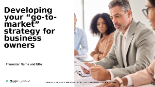 Developing your go-to-market strategy for business owners - EJ