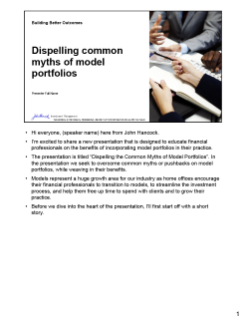 Dispelling common myths of model portfolios - Merrill