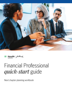 Financial professional quick-start guide for the Next chapter planning workbook