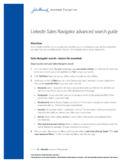 LinkedIn Sales Navigator Advanced Search Guide