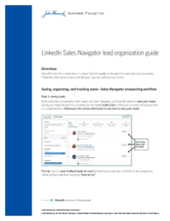 LinkedIn Sales Navigator lead optimization guide