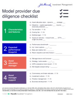 Model provider due diligence checklist