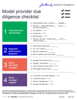 Model provider due diligence checklist