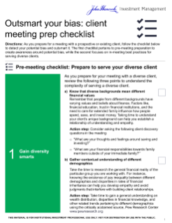 Outsmart your bias client meeting checklist