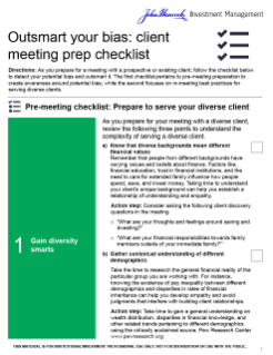 Outsmart your bias client meeting checklist