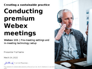 Webex 101 presentation