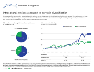International stocks  a passport to portfolio diversification