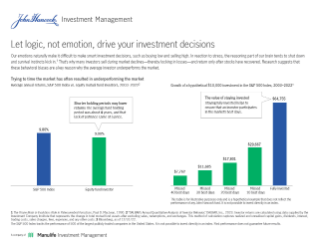Let logic, not emotion, drive your investment decisions
