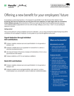 Offering a new benefit for your employees' future: John Hancock Freedom 529