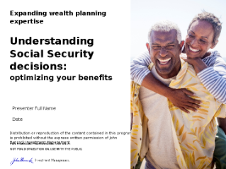 Understanding Social Security decisions - optimizing your benefits