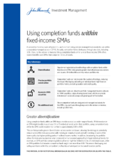 Using completion funds within fixed-income SMAs