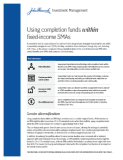 Using completion funds within fixed-income SMAs