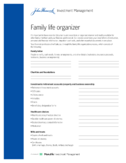 Using generational intelligence: family life organizer
