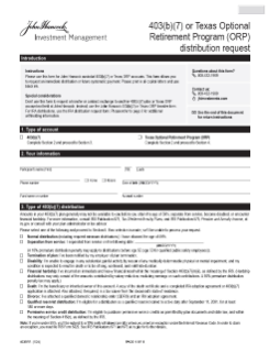 403(b)(7) or Texas ORP distribution request form