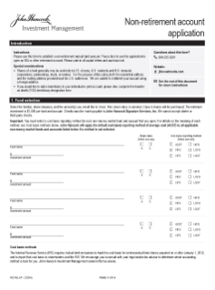 Account application for non-retirement accounts