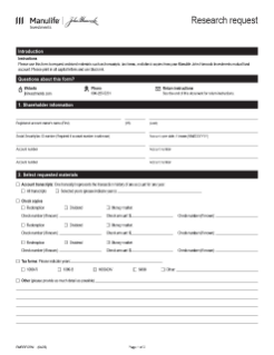 Account research request form