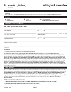 Bank information form