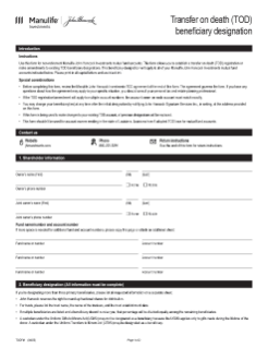 Non-retirement account beneficiary designation form