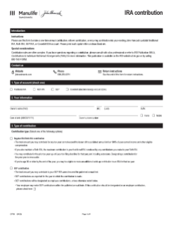 IRA contribution form 