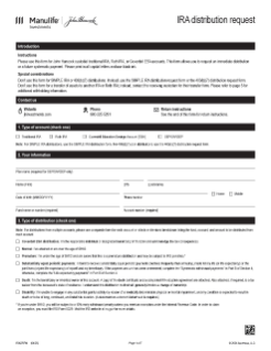 IRA distribution request form