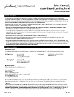 Marathon Asset-Based Lending Fund additional investment request form 