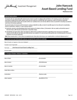 Marathon Asset-Based Lending Fund maintenance form