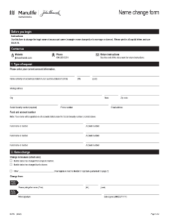 Name change form