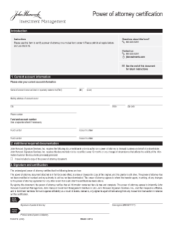 Power of attorney certification form