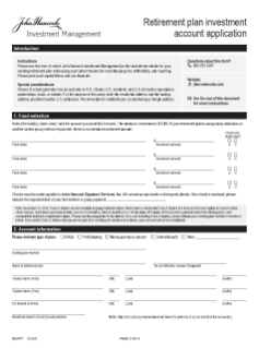 Retirement plan investment account application