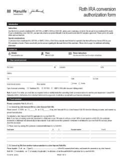 Roth conversion authorization form