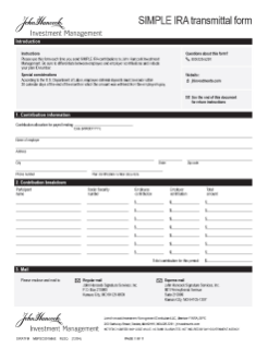 SIMPLE IRA transmittal form