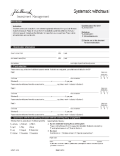 Systematic withdrawal form