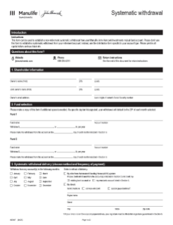 Systematic withdrawal form