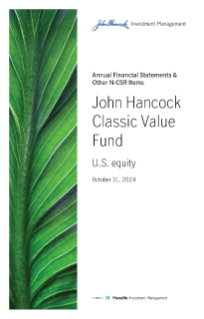 John Hancock Classic Value Fund annual report