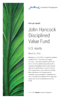 John Hancock Disciplined Value Fund annual report