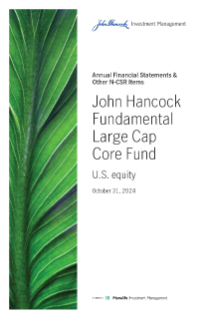 John Hancock Fundamental Large Cap Core Fund annual report