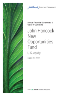 John Hancock New Opportunities Fund annual report