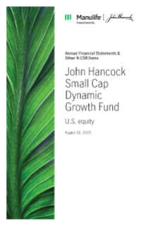 John Hancock Small Cap Dynamic Growth Fund annual report