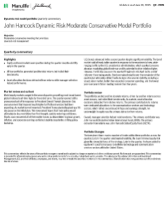 John Hancock Dynamic Risk Moderate Conservative Model Portfolio quarterly commentary