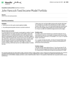 John Hancock Fixed Income Model Portfolio quarterly commentary