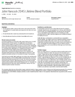 John Hancock 2045 Lifetime Blend Portfolio quarterly commentary
