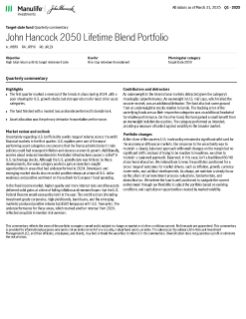 John Hancock 2050 Lifetime Blend Portfolio quarterly commentary