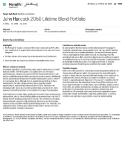 John Hancock 2060 Lifetime Blend Portfolio quarterly commentary