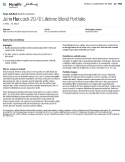 John Hancock 2070 Lifetime Blend Portfolio quarterly commentary