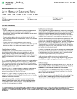 John Hancock Balanced Fund quarterly commentary