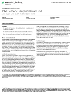 John Hancock Disciplined Value Fund quarterly commentary